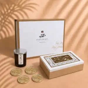Teabox and Coasters Set - White